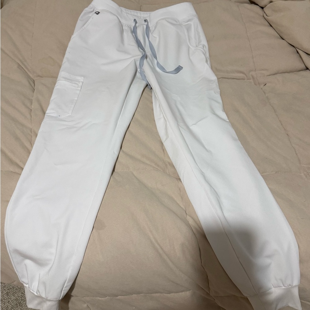 Figs Zamora Jogger Scrub Pant WHITE size Small